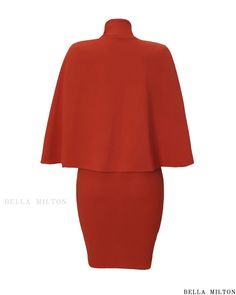 Bella Milton - Professional Cape Sleeve Work Dress with Shawl Collar Fitted Cape Dress For Fall, Dress With Shawl, Cape Sleeves, Work Dress, Style Elegant, Shawl Collar, Cloak, Dress Fabric, Sleeve Styles