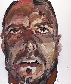 a painting of a man's face is shown