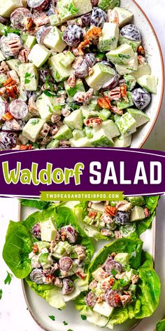 Waldorf salad is a classic dish that combines diced apples, celery, pecans, and a creamy-tangy dressing, typically served on a bed of lettuce. It features a balance of sweet and crunchy flavors and is easy to customize. Enjoy as a side dish or light lunch. Apple Salad Recipe Waldorf, Apple Celery Salad, Apple Waldorf Salad, Apple Celery Walnut Salad, Wardolf Salad Apple, Easy Veggie Sides, Waldorf Salad Recipe, Easy Skillet Chicken, Party Side Dishes