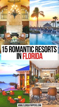 15 Romantic Resorts In Florida Florida Honeymoon Destinations, Florida Couples Vacation, Romantic Florida Getaway, Honeymoon Destinations Usa, Places To Honeymoon, Resorts In Florida, Florida Honeymoon, Lux Travel, Romantic Resorts