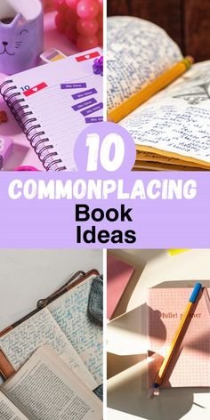 the top ten book ideas for kids to use in their writing and crafts projects, including notebooks