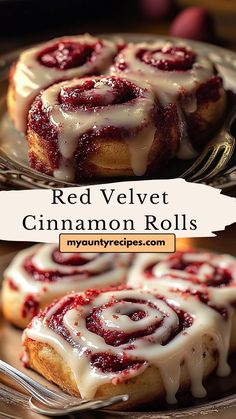 Enjoy the festive flavors of red velvet in these decadent cinnamon rolls. Soft, pillowy, and bursting with cinnamon, these rolls are perfect for fall mornings or holiday breakfasts. A delicious and indulgent way to start your day. Red Velvet Cinnamon Rolls From Scratch, Red Velvet Cinnamon Rolls, Velvet Desserts, Cinnamon Roll Apple Pie, Red Velvet Desserts, Cinnamon Rolls From Scratch, Holiday Breakfast