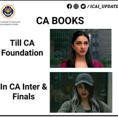 two women are shown with the caption for their book, tili ca foundation in ca inter & final