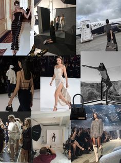 the collage shows many different styles of fashion