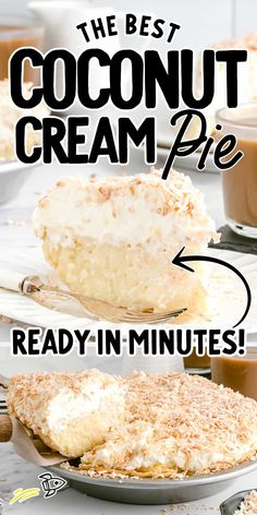 the best coconut cream pie ready in minutes