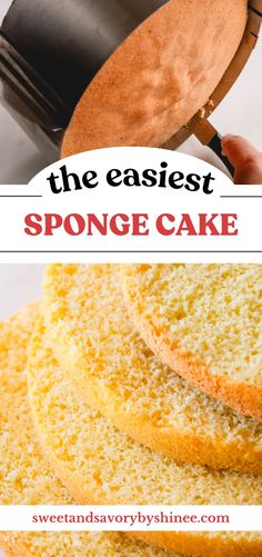 the best sponge cake recipe is so easy to make and it's perfect for breakfast