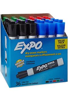 expo marker markers in a display box