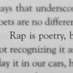 the word rap is written in an open book