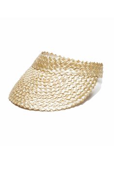 This handmade straw visor screams sunny style and beachy vibes. Adjustable Straw Sun Hat With Structured Crown, Straw Hat With Structured Crown For Vacation, Adjustable Structured Crown Straw Hat For Vacation, Structured Crown Straw Hat For Summer, Vacation Straw Hat With Structured Crown, Casual Spring Hat With Structured Crown, Chic Straw Visor Sun Hat, Summer Straw Hat With Structured Crown, Summer Straw Hat With Structured Crown And Woven Detail