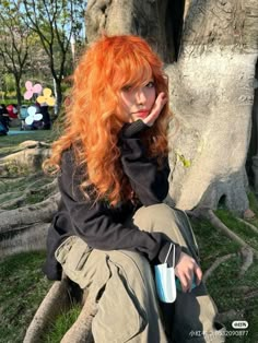 Long Blonde Hair Face Claim, Ginger Hair Alternative, Outfits With Ginger Hair, Dyed Ginger Hair, Long Alternative Hair, Ginger Hair Inspo, Curly Ginger Hair, Ginger Hair Dyed, Cheveux Oranges