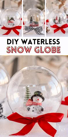 a snow globe with a small snowman inside