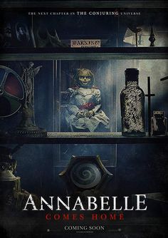 the poster for an upcoming horror movie, anabellae comes home coming soon on netflix