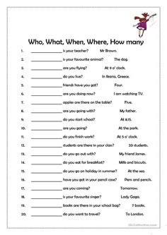 a printable worksheet for kids to learn how to say what they are