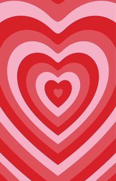 a red and pink background with hearts in the middle