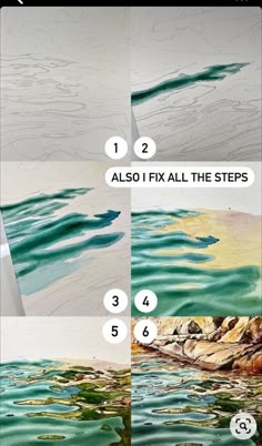 Painting Water, Have Inspiration, Water Art, Watercolor Art Lessons, Arte Sketchbook