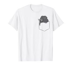 an elephant in a pocket t - shirt