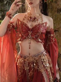 Ethereal Clothes, Jewellery Outfit, Belly Dancer Outfits, Crazy Dresses, Goddess Outfit, Fancy Gowns