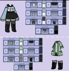 an image of clothes and shoes in the computer game dress up for winter 2012 - 2013