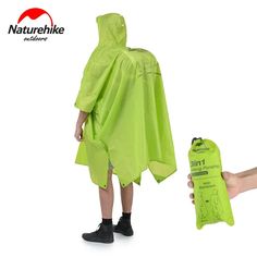 Naturehike Outdoor mountaineering walking 3 in 1 poncho Triad to groundsheet awning raincoat outdoor Poncho Raincoat, Backpack Cover, Outdoor Awnings, Sun Shelter, Outdoor Workout, Camping Mat, Hiking Jacket, Rain Poncho, Types Of Jackets