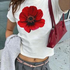 🌺 Poppy Flower Graphic Baby Tee 🌺 Poppy Flower Graphic Baby Tee | Red Poppy Floral Shirt Y2K Graphic Shirt Downtown Girl Pinterest Aesthetic Tropical Retro 90s Flower Tshirt | Floral Graphic Tee, 90s Baby Tee, Y2K Clothing, Gift for Her, Exotic Red Poppies Top, Tropical Summer Shirt | 90s Aesthetic Clothing | Cute Summer Downtown Girl Top | Floral Tshirt | Y2K Clothing | Flower Graphic Tee | Vintage Style Top | Women's Tee |  2000s Trendy Top | Retro Graphic Print Shirt | Y2K Women Fitted Baby Y2k Floral Print Top For Spring, Red Floral Print T-shirt For Summer, Red 90s Style Summer T-shirt, Red 90s Style T-shirt For Summer, Cute Floral Graphic Print Tops, 90s Floral Print Summer Tops, 90s Style Floral Print Summer Tops, Red Floral Print Short Sleeve T-shirt, Red Floral Print Cotton T-shirt