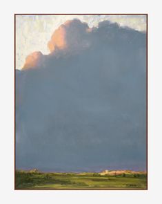 an oil painting of clouds in the sky