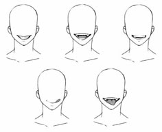 an animation character's head with different facial expressions