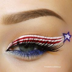 Patriotic Makeup, July Makeup, 4th Of July Makeup, Happy July 4th, Party Make-up, Weekend Mode, Happy July, Stunning Makeup, 4th Of July Celebration