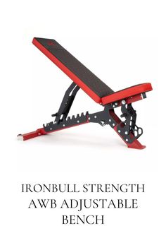 the ironbull strength bench is available in red and black