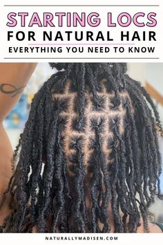 How To Do Your Own Locs, Starter Braid Locs, Starter Locs Mixed Hair, Beginners Locs Natural Hair, Starter Loc Ideas, Part Sizes For Locs, Locs For Beginners, How To Starter Locs, Starting Locs With Braids