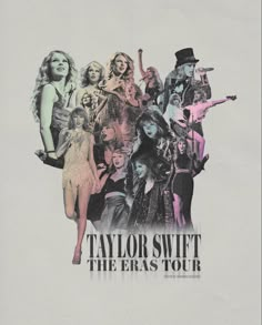 the poster for taylor swift's tour shows many different women and men in their costumes