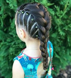 Girl Hair Dos, Lil Girl Hairstyles, Toddler Hairstyles Girl, Hair Due, Peinados Fáciles Para Cabello Corto, Braids For Kids, Toddler Hair