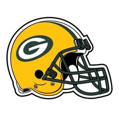 a drawing of a green bay packers helmet