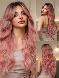 #LongHairCut #HairTransformation #HairstyleInspo #LongHairGoals #HairCare #CutAndStyle #HairTrends #SalonLife #LongHairDontCare #ManeMagic Curly Wigs With Bangs, Long Curly Wigs, Light Pink Hair, Butterfly Haircut, Middle Part Hairstyles, Pastel Pink Hair, Long Curly Wig, Hair Color Pastel, Wigs Hair