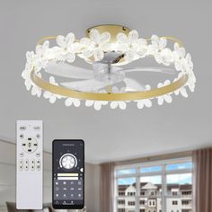 Original intention of glam daisy crystal design is for the people who use it will always be happy, the little daisy is the incarnation of the fairy bellies, is a happy and lively child. Get the gorgeous and attractive low-profile flush mount glam daisy crystal ceiling fan with light, to illuminate you with a stunning and warm ambiance interior experience. Three light tones and six-speed, which can be switched through the remote and App control. Meanwhile, our exclusive latest DC Motor technology Crystal Garland, Modern Flush Mount, Flush Mount Ceiling Fan, Dimmable Led Lights, Fan With Light, Ceiling Fan With Remote, Color Changing Led, Big Girl Rooms, Crystal Design