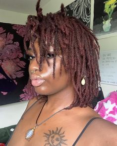 Loc Color Ideas Black Women, Bob Locs, Colored Locs, Loc Goddess, Natural Glam Makeup, Beautiful Dreadlocks