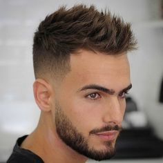 Short Hair Hairstyle Men, David Hair, Trendy Mens Haircuts, Undercut Men, Cool Mens Haircuts, Beard Style, Short Beard, American Crew