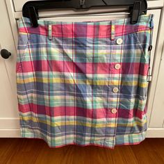 New With Tags, Size 6. Light And Comfortable Scort. Preppy Pink Cotton Skort, Pink Cotton Preppy Skort, Spring Multicolor Cotton Skort, Multicolor Fitted Preppy Bottoms, Multicolor Cotton Skort For Summer, Preppy Pink Skort For Spring, Ralph Lauren Shorts Women, Lauren Kelly, Womens Skorts