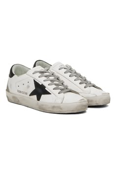 Golden Goose: SSENSE Exclusive White Super-Star Sneakers | SSENSE Preppy Shoes, Goose Sneakers, Bday Gifts, Goose Shoes, Vector Sketch, Golden Goose Sneakers, Golden Goose Shoes, Star Sneakers, Super Star