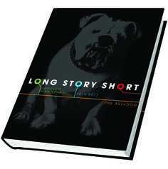 a book with an image of a dog and the title long story short on it