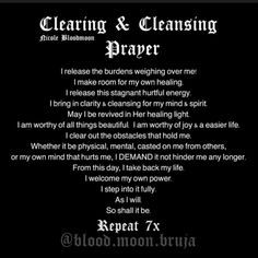 a poem written in black and white with the words clearing & cleaning paper on it