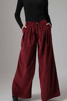 Palazzo Pants Fall, Long Linen Pants, Corduroy Pants Outfit, Blue Linen Pants, Maxi Pants, Outfits 70s, Drawstring Waist Pants, Tailored Clothes, White Linen Pants