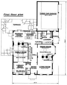 the first floor plan for this house