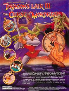 an advertisement for the movie's title, the curse of morpelad with characters from