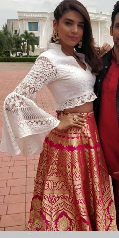 Indowestern Indowestern Outfits, Choli Dress, Saree Blouse Neck Designs, Lehnga Dress, Lehenga Blouse Designs, Sleeves Designs For Dresses, Designer Blouse Patterns, Indian Wedding Outfits