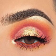 100+ Stunning Eye Makeup Ideas · Brighter Craft Coral Eyeshadow, Pink Eye Makeup Looks, Coral Makeup, Stunning Eye Makeup, Make Up Designs, Maquillage On Fleek, Makeup Smokey, Make Up Inspiration