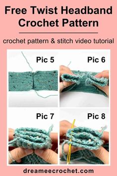 Try this free twist headband crochet pattern that will help you make this stylish ribbed stitch headband. Not only will it keep your ears cozy, but it will also add a trendy flair to your winter wardrobe. Whether you're a crochet pro or just starting out, this crochet ear warmer pattern is perfect for all skill levels. Visit www.dreameecrochet.com for more patterns and video tutorials you'll love! #crochetprojects #crochetpatterns #crochet #crochetheadband Twist Ear Warmer, Free Crochet Pattern For Headbands, Crochet Ear Warmer Free Pattern Easy Knit Headband, Crochet Cotton Headband Free Pattern, Crocheted Headbands Ear Warmer, Crochet Headbands For Kids, Hairband Crochet Pattern, Twisted Ear Warmer Crochet, Crochet Headband Ear Warmer