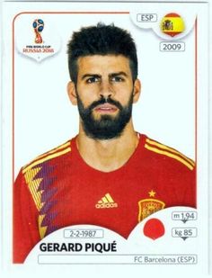 the soccer card features gerard pique