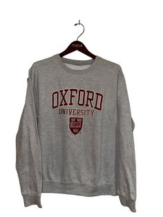 Oxford University Embroidered 90's Vintage Crewneck Sweater Size:XX-Large Vintage Pullover, Vintage Crewneck, Oxford University, 90s Vintage, Crewneck Sweater, Crew Neck Sweater, Sweater Sizes, Favorite Outfit, Gender Neutral