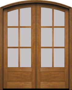 a double door with two sidelights and glass panels on the top half of it