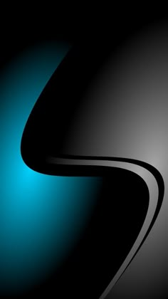 an abstract black and blue background with curves